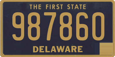 DE license plate 987860