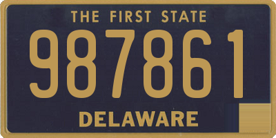 DE license plate 987861