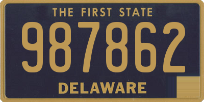 DE license plate 987862