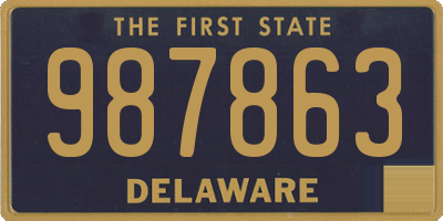 DE license plate 987863