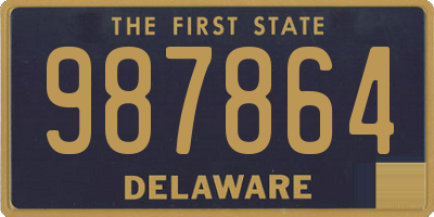 DE license plate 987864