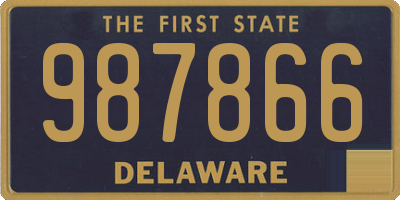 DE license plate 987866