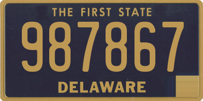 DE license plate 987867