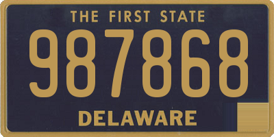 DE license plate 987868