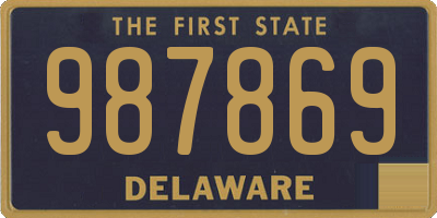 DE license plate 987869