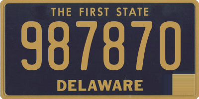 DE license plate 987870