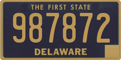 DE license plate 987872