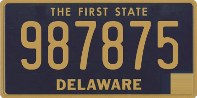 DE license plate 987875