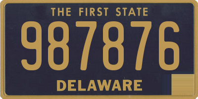 DE license plate 987876