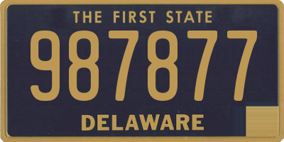 DE license plate 987877