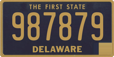 DE license plate 987879