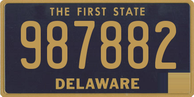 DE license plate 987882