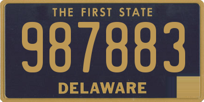 DE license plate 987883