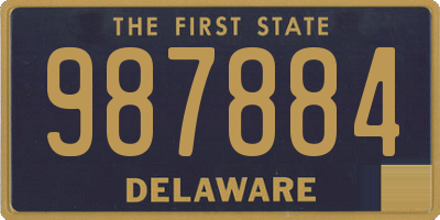 DE license plate 987884