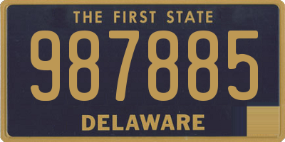 DE license plate 987885