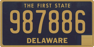 DE license plate 987886