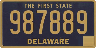 DE license plate 987889