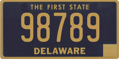 DE license plate 98789