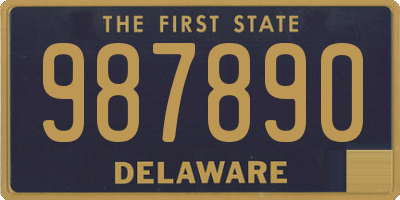 DE license plate 987890