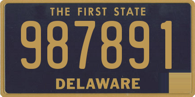 DE license plate 987891