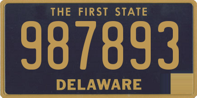 DE license plate 987893