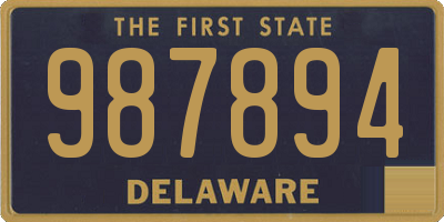 DE license plate 987894