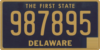 DE license plate 987895