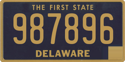 DE license plate 987896