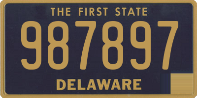 DE license plate 987897