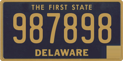 DE license plate 987898