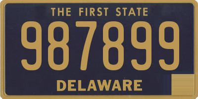 DE license plate 987899