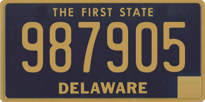 DE license plate 987905