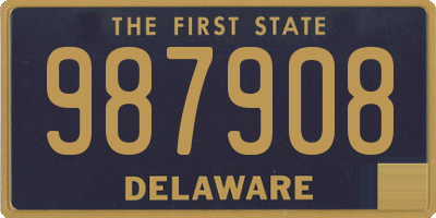 DE license plate 987908