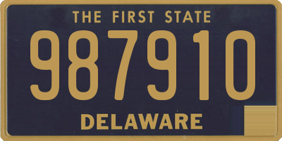 DE license plate 987910