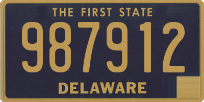 DE license plate 987912