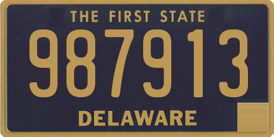 DE license plate 987913