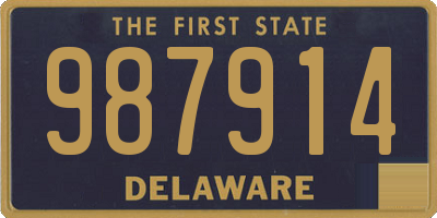 DE license plate 987914