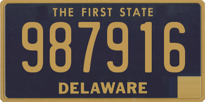 DE license plate 987916