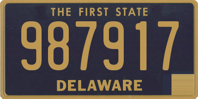 DE license plate 987917