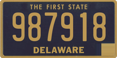 DE license plate 987918