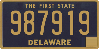 DE license plate 987919