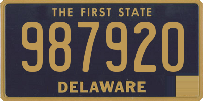 DE license plate 987920