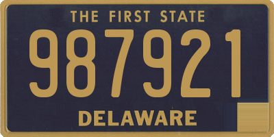 DE license plate 987921