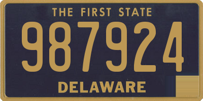 DE license plate 987924