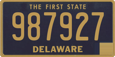 DE license plate 987927