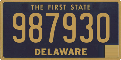 DE license plate 987930