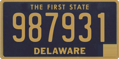 DE license plate 987931