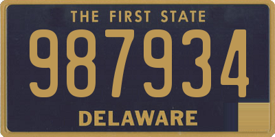 DE license plate 987934