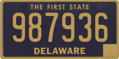 DE license plate 987936