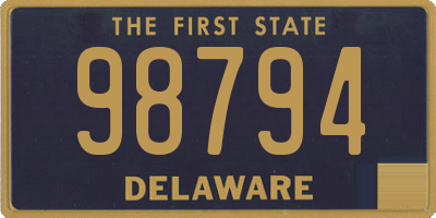 DE license plate 98794